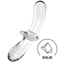 Satisfyer Gode en verre Double Crystal 18.5 x 3.5cm Transparent